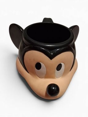 Vintage Applause Inc Disney Mickey Mouse Head Face Vinyl Plastic 3D Cup Mug